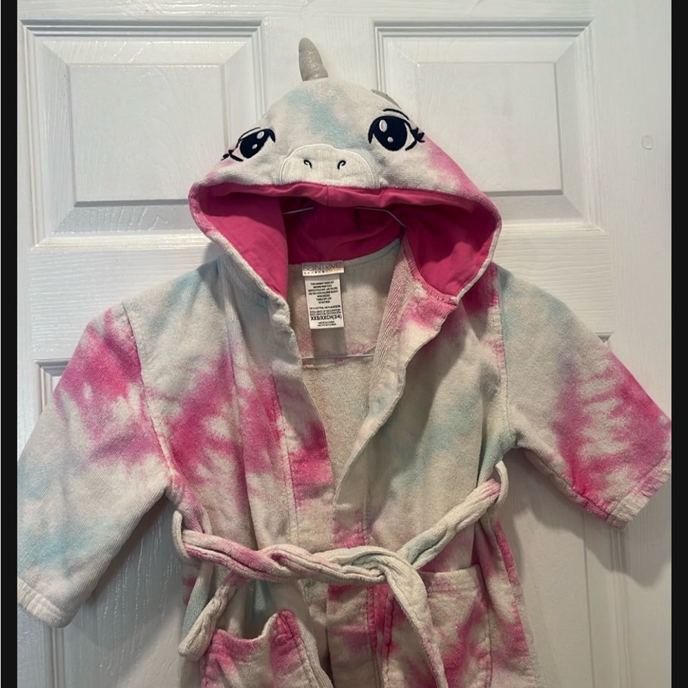 Unicorn Kids Pajamas - Pink and White